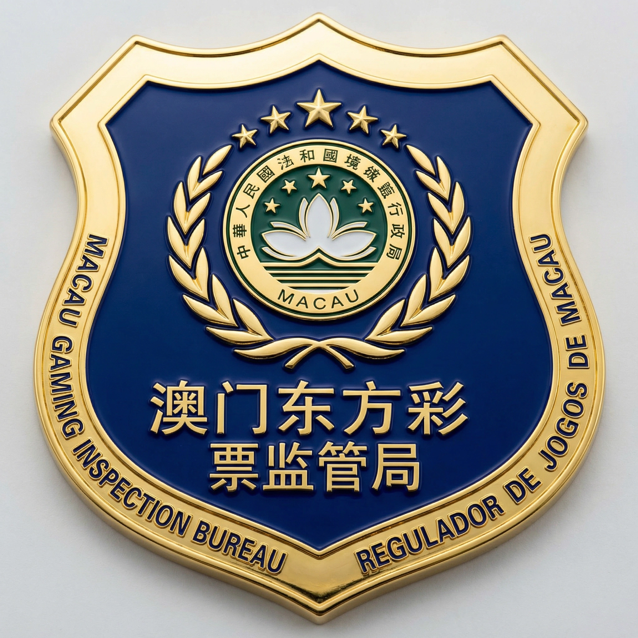 澳门东方彩票监管局颁发的合法博彩牌照徽章